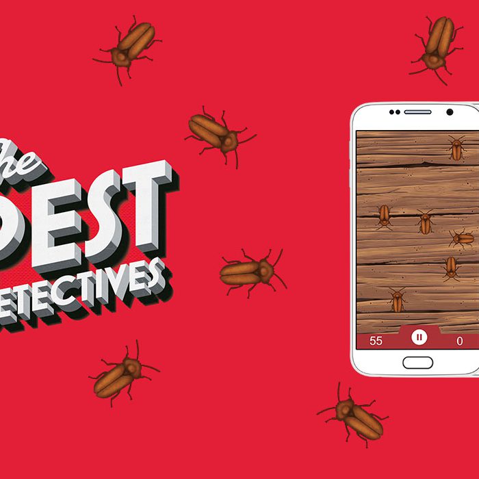 The Pest Detectives Rentokil Header Image with Deathwatch Beetle, iOS and Android Screenshot